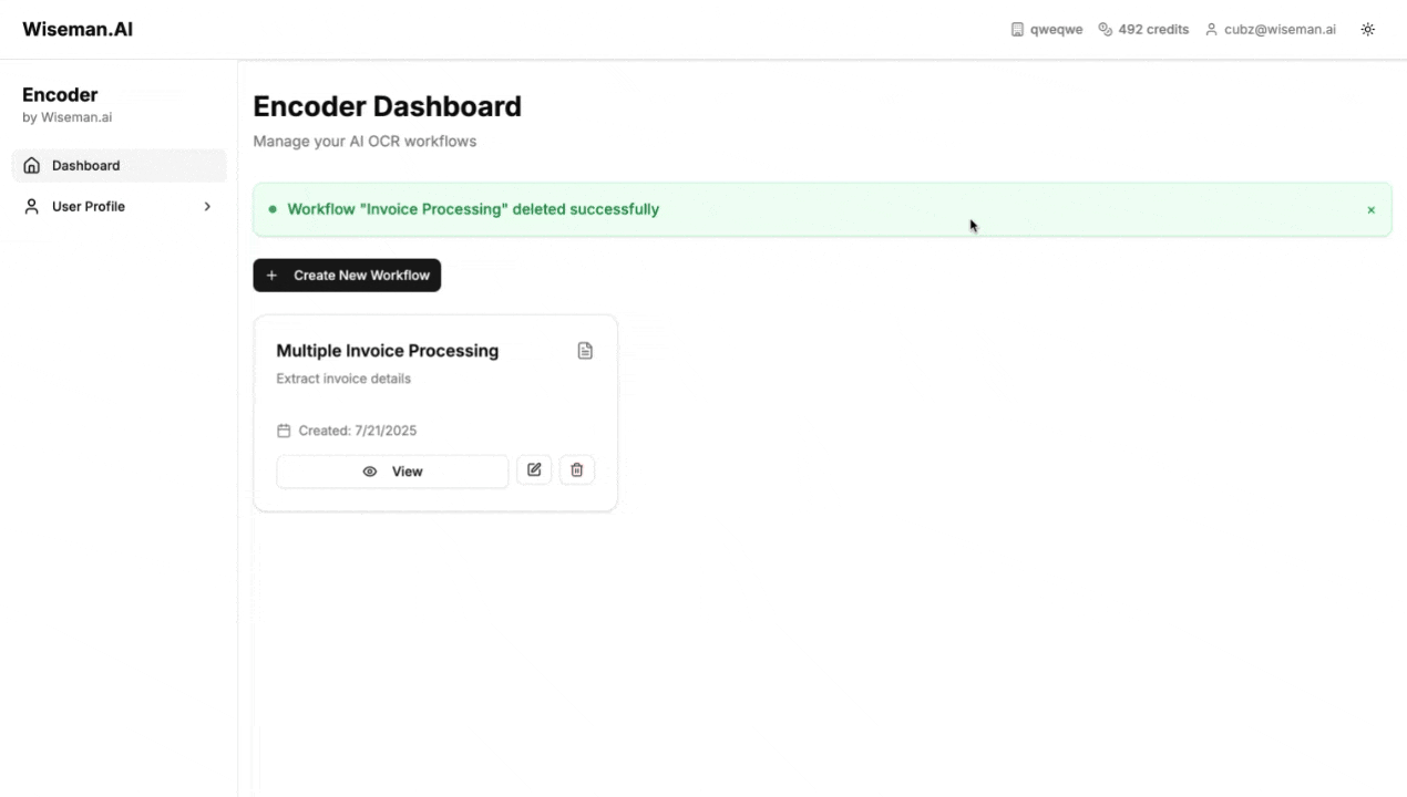 Create a workflow in Encoder